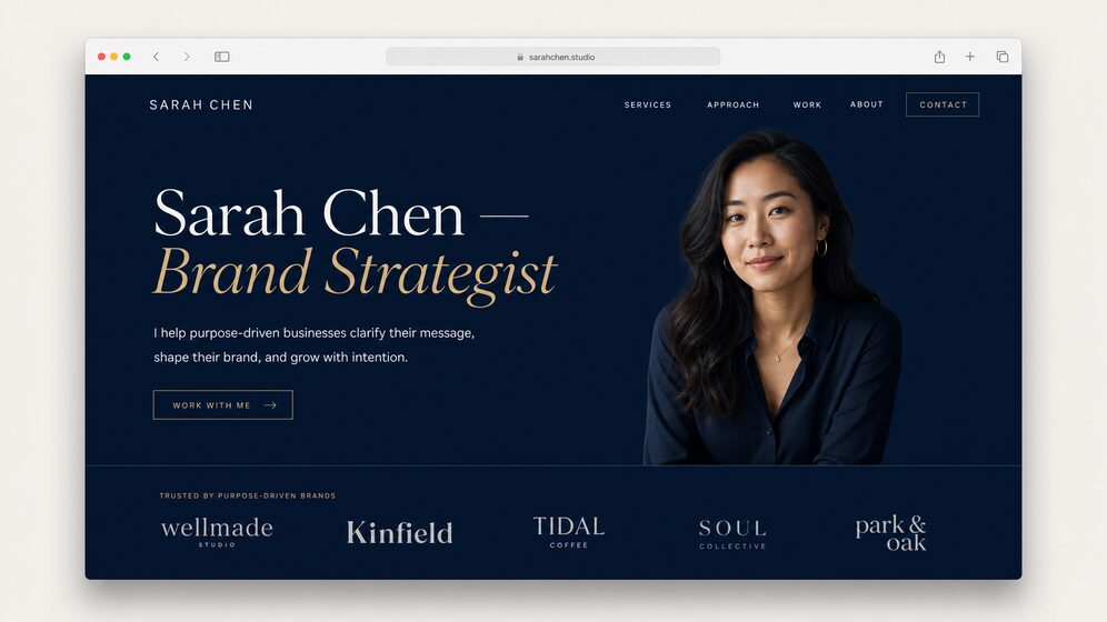 Example Vibe to Live website — custom, production-ready site built from a 20-minute voice interview by Creative Agntcy